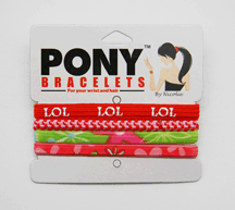 RED MULTI COLOR PONY BRACELET